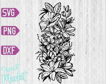 Flowers Illustration Svg File,Floral svg,Flowers Svg,Floral Decorative,Floral Shirt ,Flowers Sticker ,Florals Png,Florals dxf