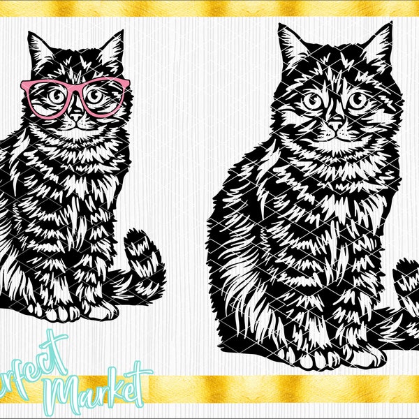 Cat Silhouette,Cute Cat Vector,Cute Cat Png,Cute Cat SVG files for Cricut, curious Pet Vector,Peeking face animal Clipart,Cat Svg,