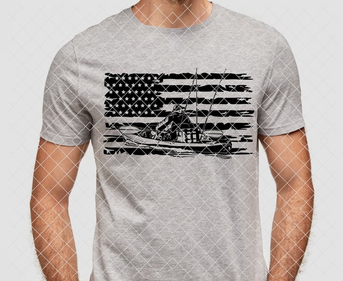 Kayak Fishing Usa Svg File kayak Fishing Shirt fishing Shirt Etsy