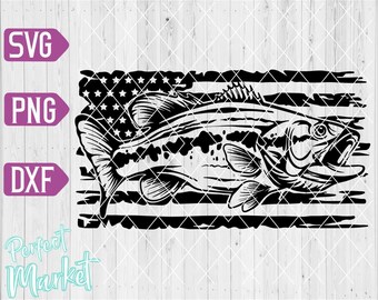 US Bass Fishing Svg File,US Flag Bass Fish ,USA bass Fish ,Us bass angling Svg ,Bass Fish Svg ,Bass Fish Clipart,