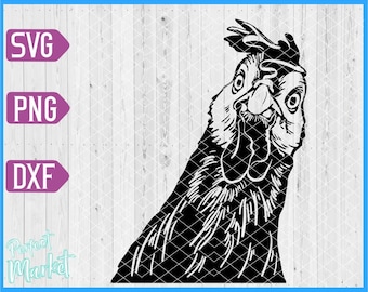 Kip Svg-bestanden voor cricut, kip voor shirt, kip png, kip gesneden bestanden, kip dxf, clipart boerderijdier, shirt svg haan, kip Svg,