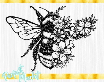 bumblebee floral svg,bee cute svg,Bee vector,Bee cut files,Bee files for cricut,Bee svg files,Bee cricut,Bee clipart,Bee shirt,Bee dxf
