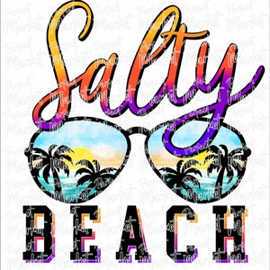 Salty Beach Sunglasses PNG Print File for Sublimation Or Print,Summer, Beach Designs, Vintage, Leopard Print Retro Sublimation,
