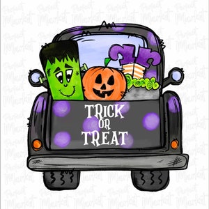 Halloween truck clipart, gnome, instant download, digital clipart PNG,digital download design, digital graphics download,