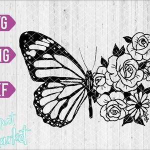 Butterfly Svg, Floral butterfly svg, Butterfly flower svg, Butterfly svg file, Floral butterfly svg,Butterfly SVG File,Butterfly cut file,
