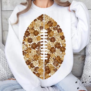 Chinoiserie Football Bundle Png, Autumn Png Boho Floral Football Png,Football mom png, Game Day Png Fall Vibes Png, Floral Fall Football png