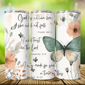 Confezione da 9 tumbler wrap con versetti della Bibbia, tumbler wrap dritto e sottile da 20 oz con frase positiva per donna, PNG di ispirazione cristiana per sublimazione