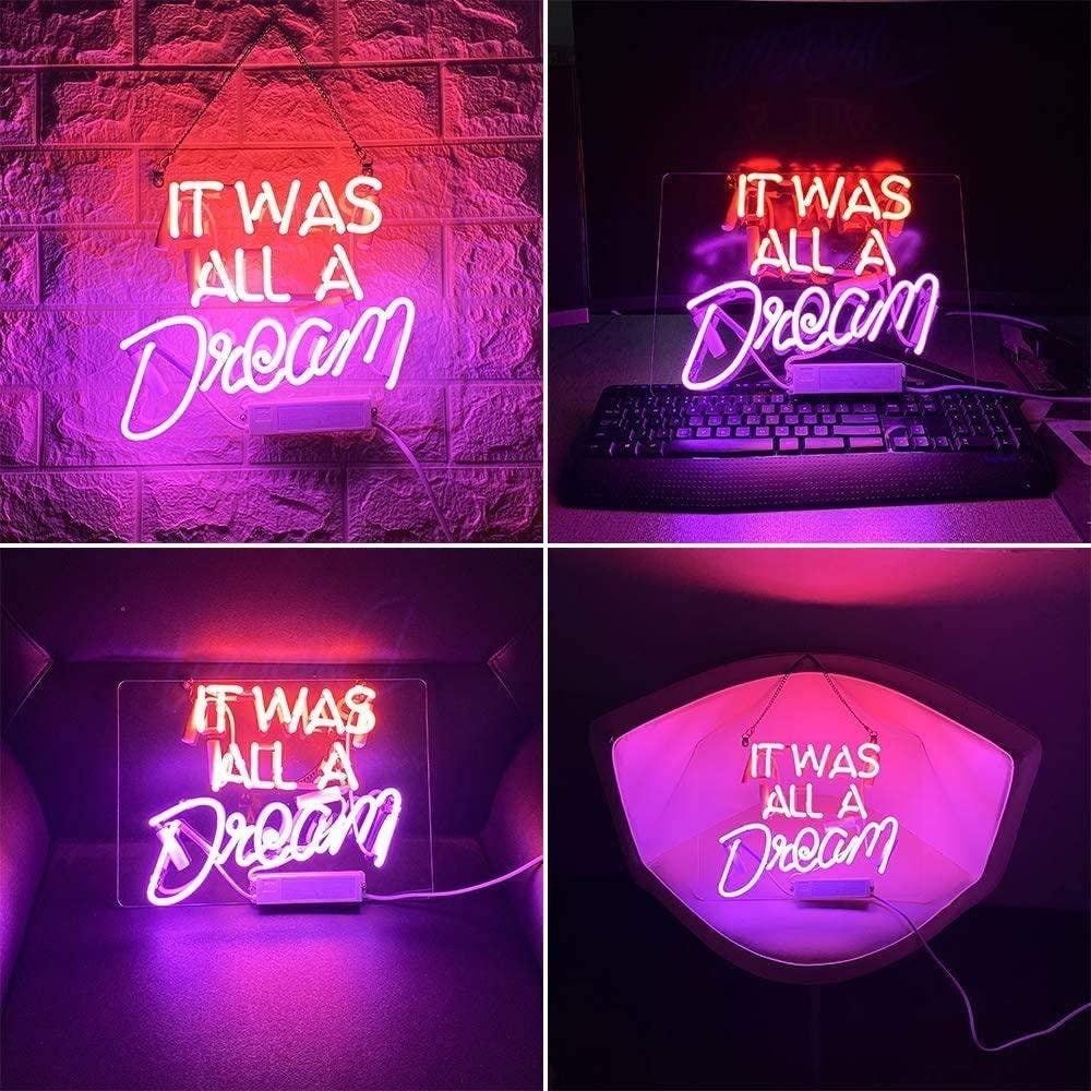 Neon Light It Was All a Dream Wall Hanging Night Light - Etsy UK