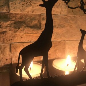 Decorative Giraffe Metal Triple Candle Holder image 6