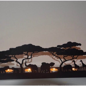 Decorative African Metal Candle Holder