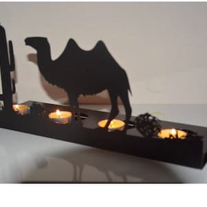 Decorative Camel Pattern Metal Candle Holder