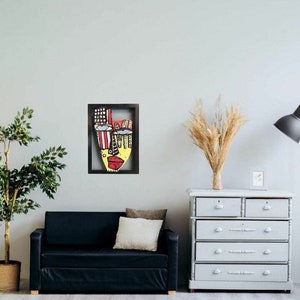 Decorative Trandface Repulsive face Metal Lacquer Printed Wall Painting,Metal Wall Decor,Metal Wall Gift,Home Decor,Metal Wall Gift