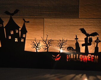 Decorative Halloween Night Metal Candle Holder