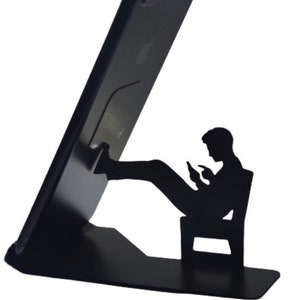 Business Man Metal Phone Holder