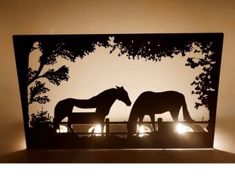 装飾的な馬農場の金属製キャンドルホルダー - Etsy 日本