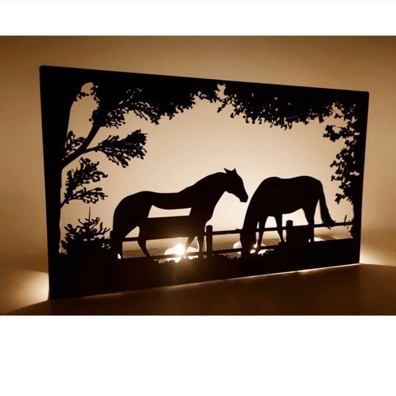 装飾的な馬農場の金属製キャンドルホルダー - Etsy 日本