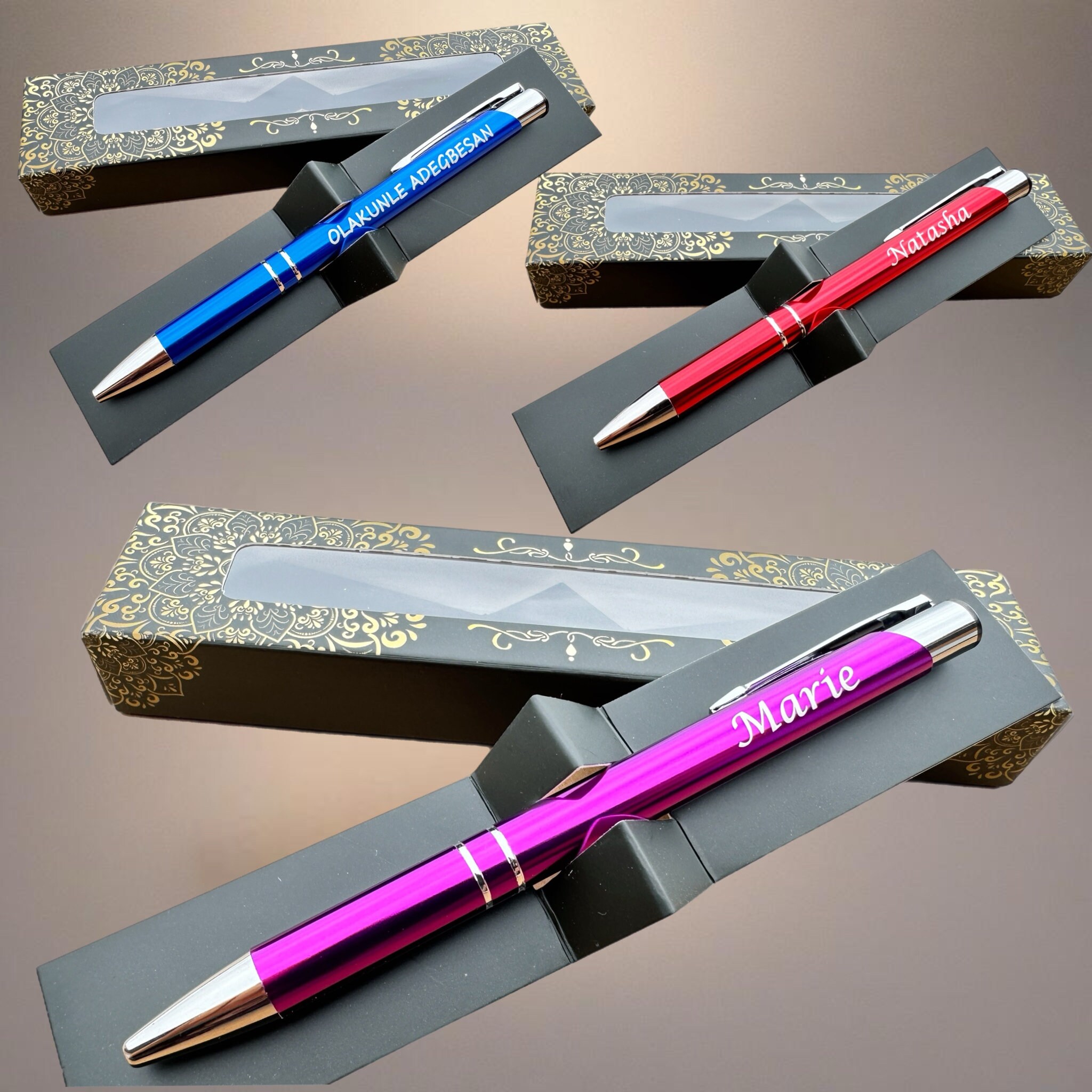 Custom Engraved Ballpoint Pen, Personalized Gift (name or Logo) - Etsy
