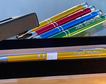 Bolígrafos personalizados Regalo de negocios / Bolígrafo grabado con nombre personalizado / Mejor regalo de oficina / Bolígrafo de metal / Gran regalo para maestros regalo