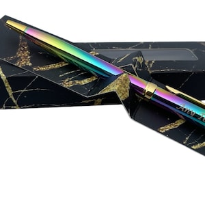 Engraved Ballpoint Pen: Custom Name Gift, Marble Gift Box