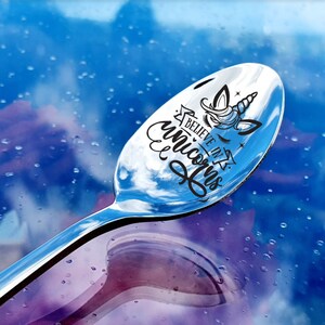 Believe in unicorns wax spoon ice cream spoon