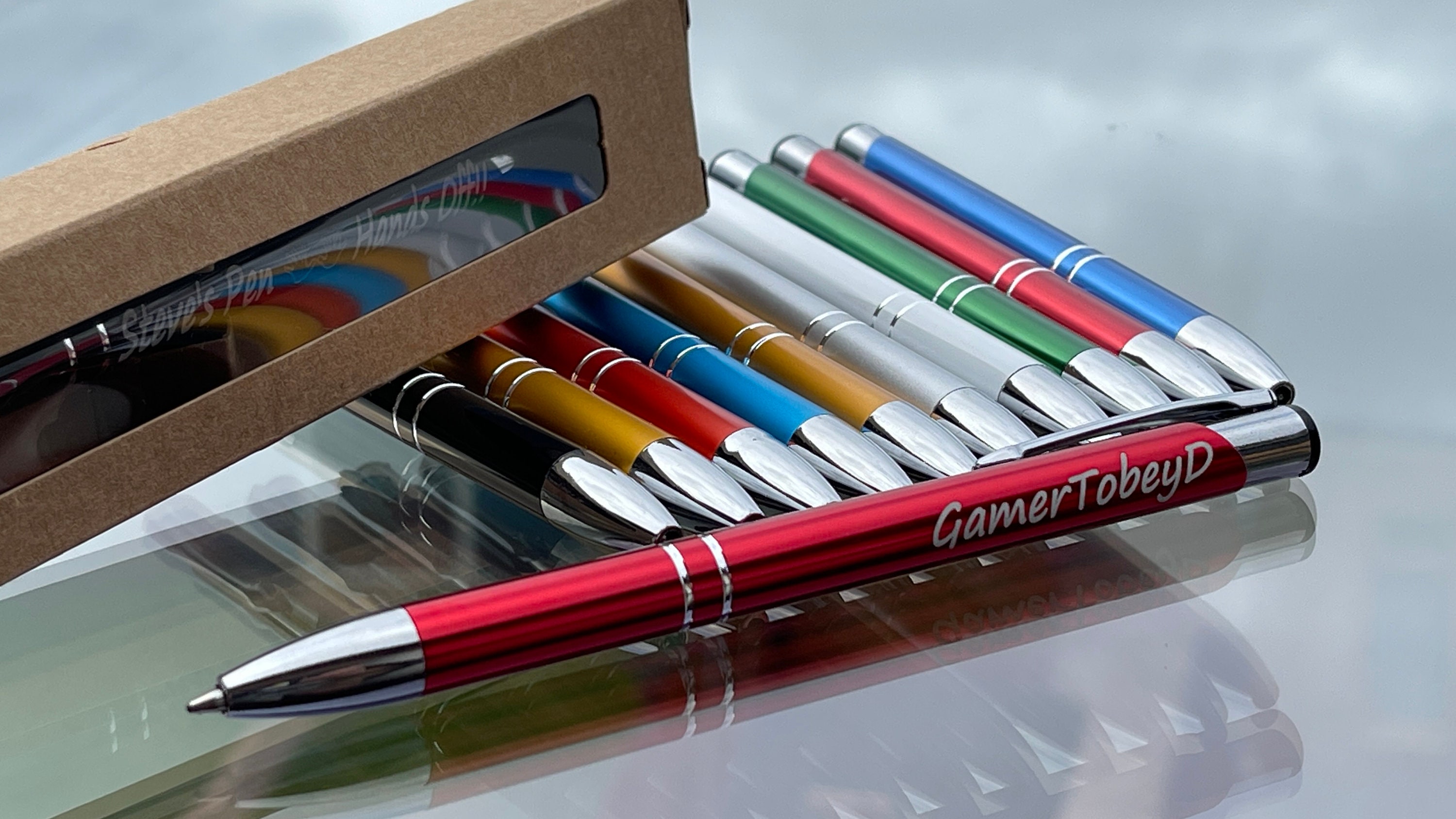 School Supplies Bulk Personalized Ballpoint Teacher Pens - Brilliant Promos  - Be Brilliant!