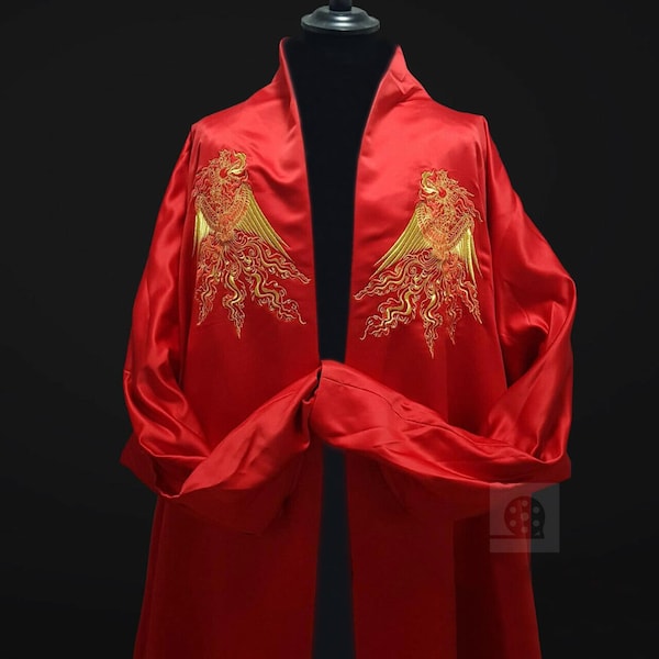 Bram Stoker's Old Dracula red robe, fancy dress, halloween costume, polyester fabric.