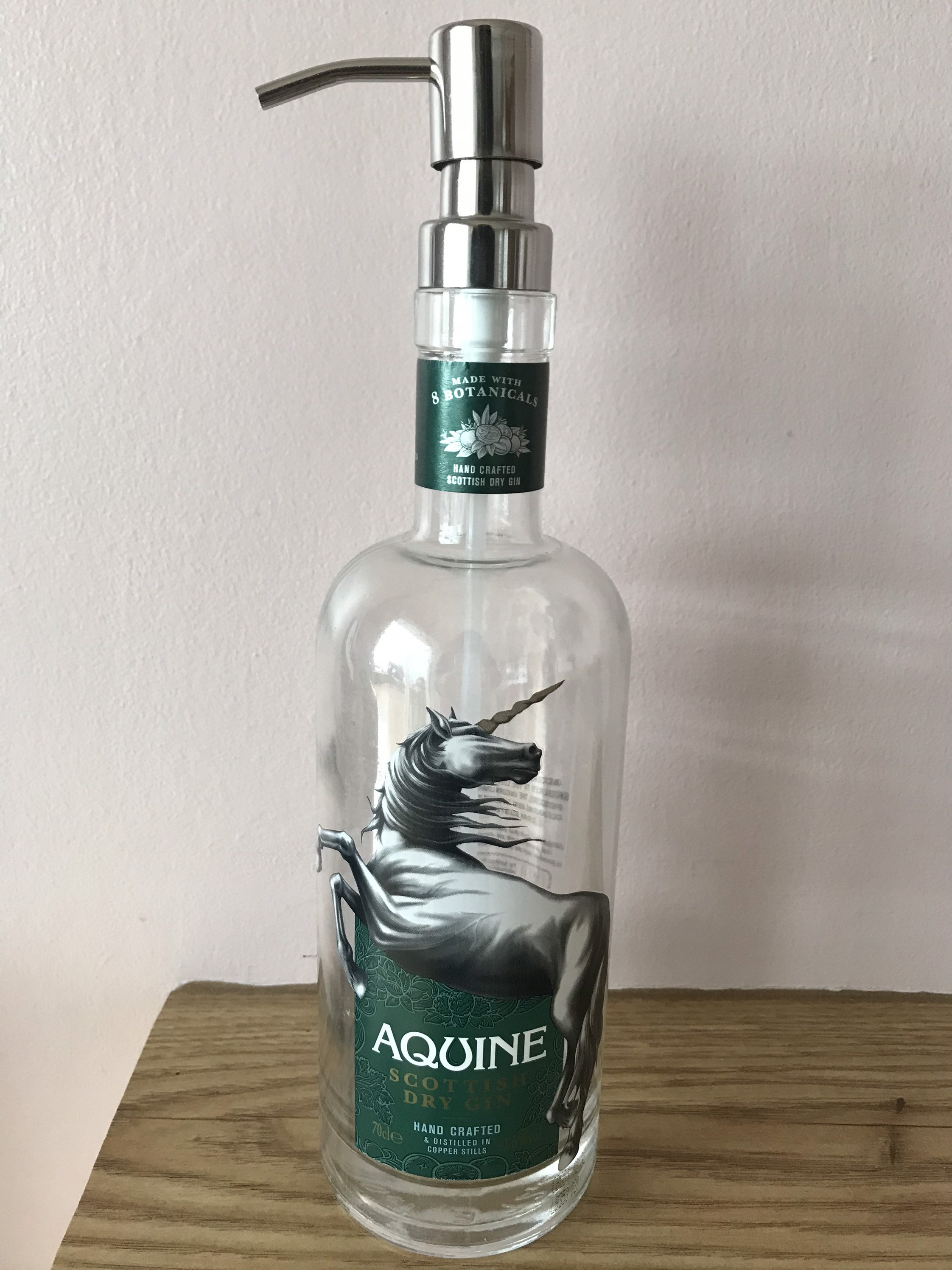 Aquine Gin Bottle Soap Dispenser Etsy