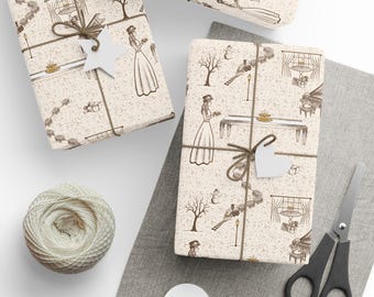 Vintage Chanukka-Muster Geschenkpapiere | Retro Menorah und Sufganiyot Design Jejuda Geschenkverpackung