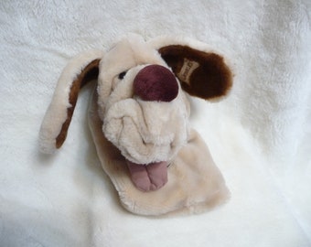 vintage wrinkles dog puppet
