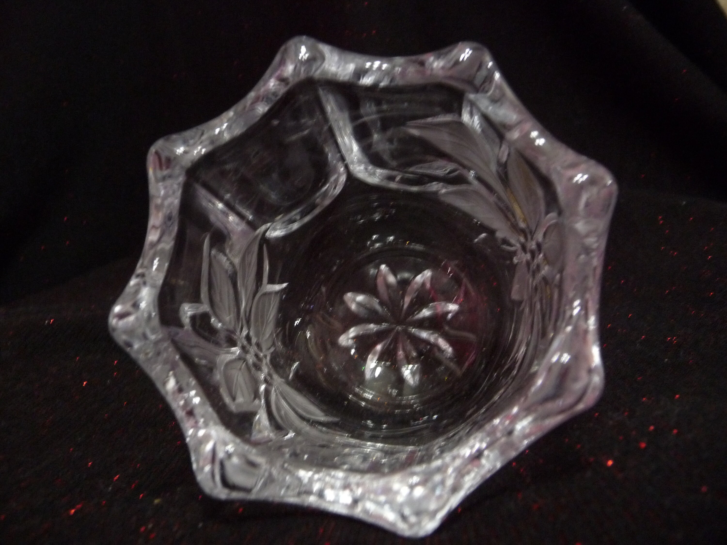 Mikasa Poinsettia Crystal Candle Holder Etsy