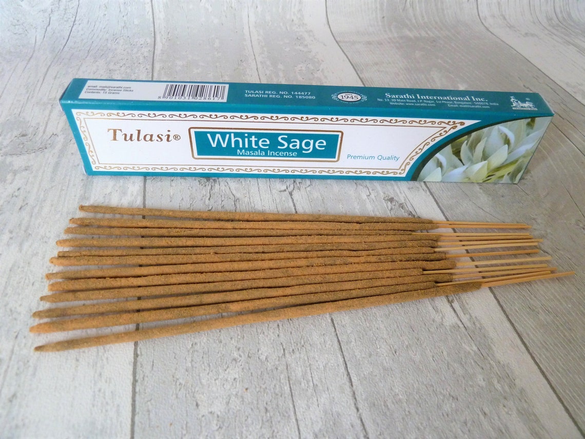 Tulasi WHITE SAGE Premium Masala Incense Sticks Made in India Etsy