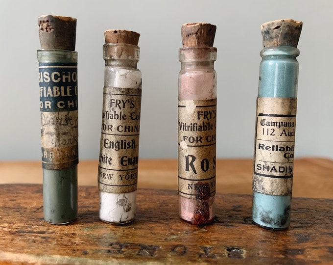 LOT OF 4 Antique Artist Paint Bottles Antique Painting Etsy