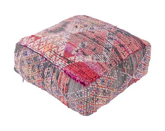 20x20x12 inch Kilim Pouf Vintage Floor Pillow Ethnic Kilim Pouf Bohemian Kilim Pouf