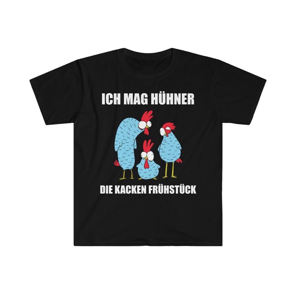 Ich Mag Hühner Die Kacken Frühstück TShirt, Lustiger Spruch Huhn