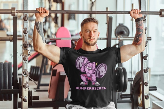 Pumpernickel Hase T-Shirt, Kaninchen Tshirt, Krafttraining Shirt, Geschenk Bodybuilder, Geschenkidee Sportler, Gymshirt, Häschenshirt