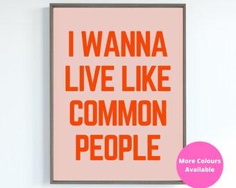 Common People Lyric Etsy Common People Lyric Etsy