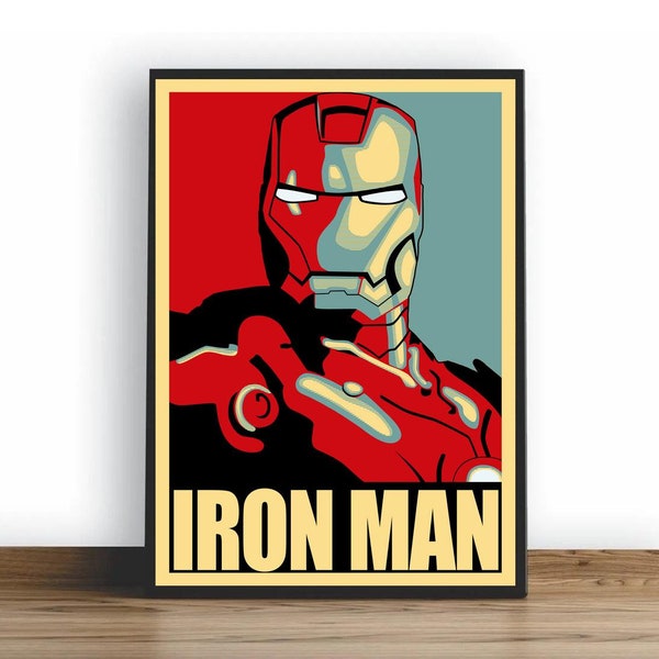 Iron Man Superhero Movie Poster, HD Wall Art Canvas Painting For Home Decor, No Frame