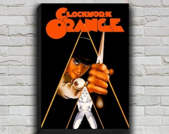 Póster de la película La naranja mecánica, cuadro en lienzo HD para decoración del hogar.