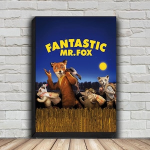 Fantastic Mr.fox Movie Poster, HD Wall Art Canvas Painting For Home Decor
