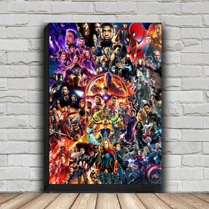 Avengers Superheros Movie Poster, HD Wall Art Canvas Painting For Home Decor, No Frame