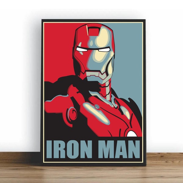 Iron Man Superhero Movie Poster, HD Wall Art Canvas Painting For Home Decor, No Frame