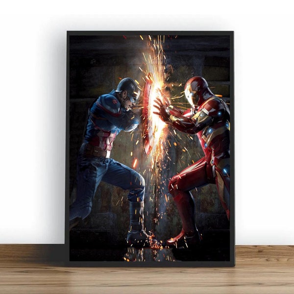 Avengers Captain America Civil War Movie Poster, HD Wall Art Canvas Painting For Home Decor, No Frame