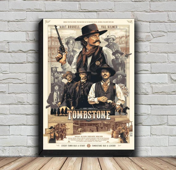 Tombstone Movie Poster, HD Wall Art Canvas Painting For Home Decor