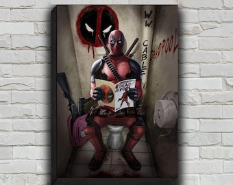 Póster de la película de superhéroes Deadpool, pintura en lienzo de arte de pared en HD para decoración del hogar, sin marco