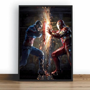 Poster del film Captain America, dipinto su tela HD per la decorazione della casa, senza cornice