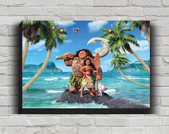 Moana Movie Poster, HD Wall Art Canvas Painting For Home Decor