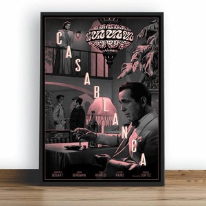 Póster de la película Casablanca, cuadro sobre lienzo de arte de pared en HD para decoración del hogar, sin marco