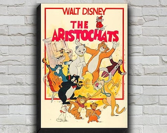 The Aristocats Movie Poster, HD Wall Art Canvas Schilderij voor Home Decor