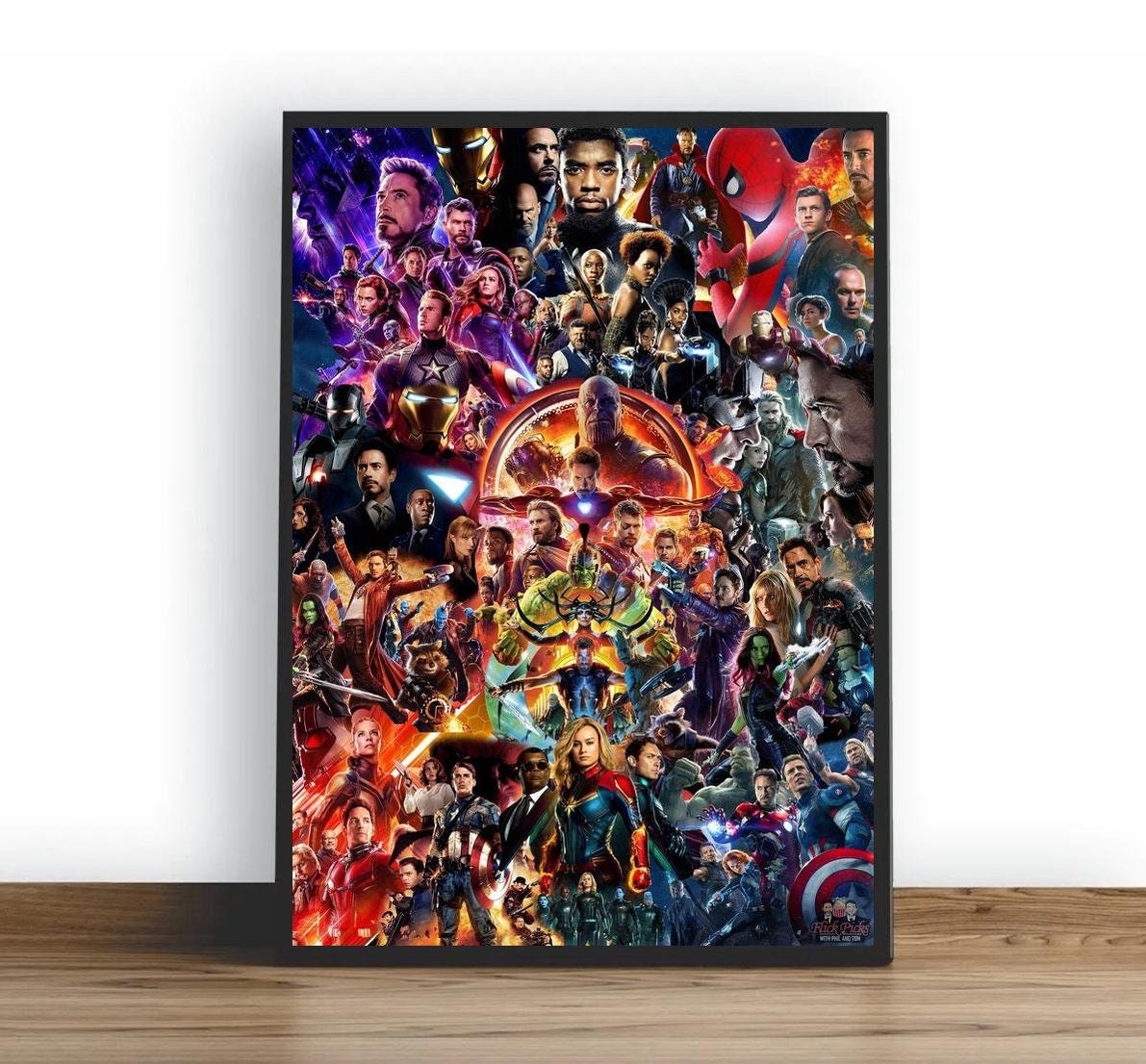 Avengers Superheros Movie Poster HD Wall Art Canvas Painting - Etsy