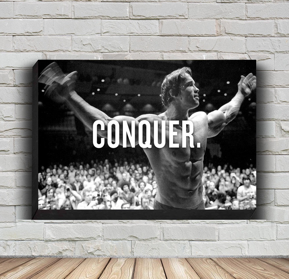 Arnold Schwarzenegger Bodybuilding Poster, HD Wall Art Canvas Painting